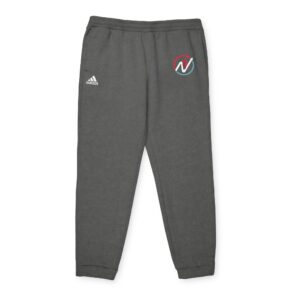 Adidas Fleece Joggers with Retro NBT Patch — Comfortable Gray Athletic Sweatpants